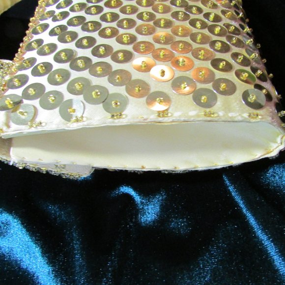 Elegant Gold Beaded Vintage Clutch - Picture 8 of 10